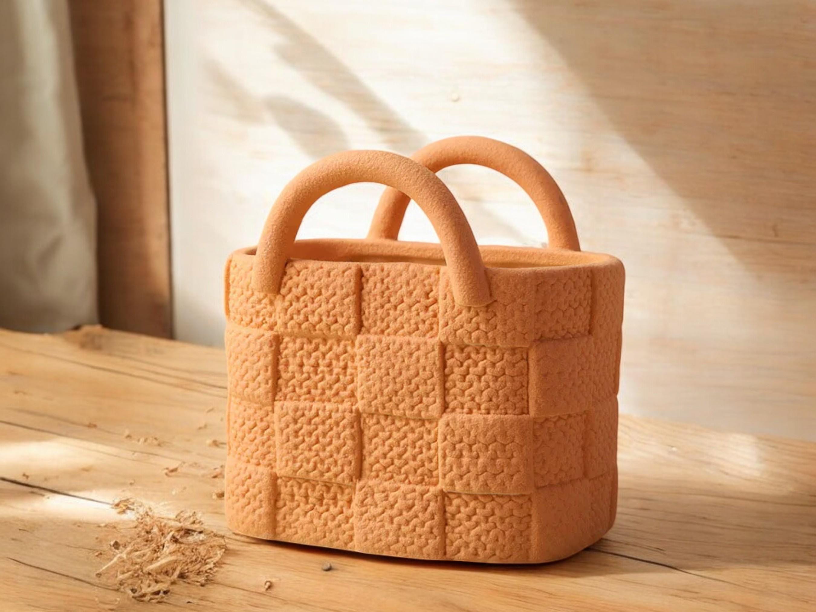 Handbag Flower Vase, Ceramic Flower Pot, Minimalist Tabletop Decor