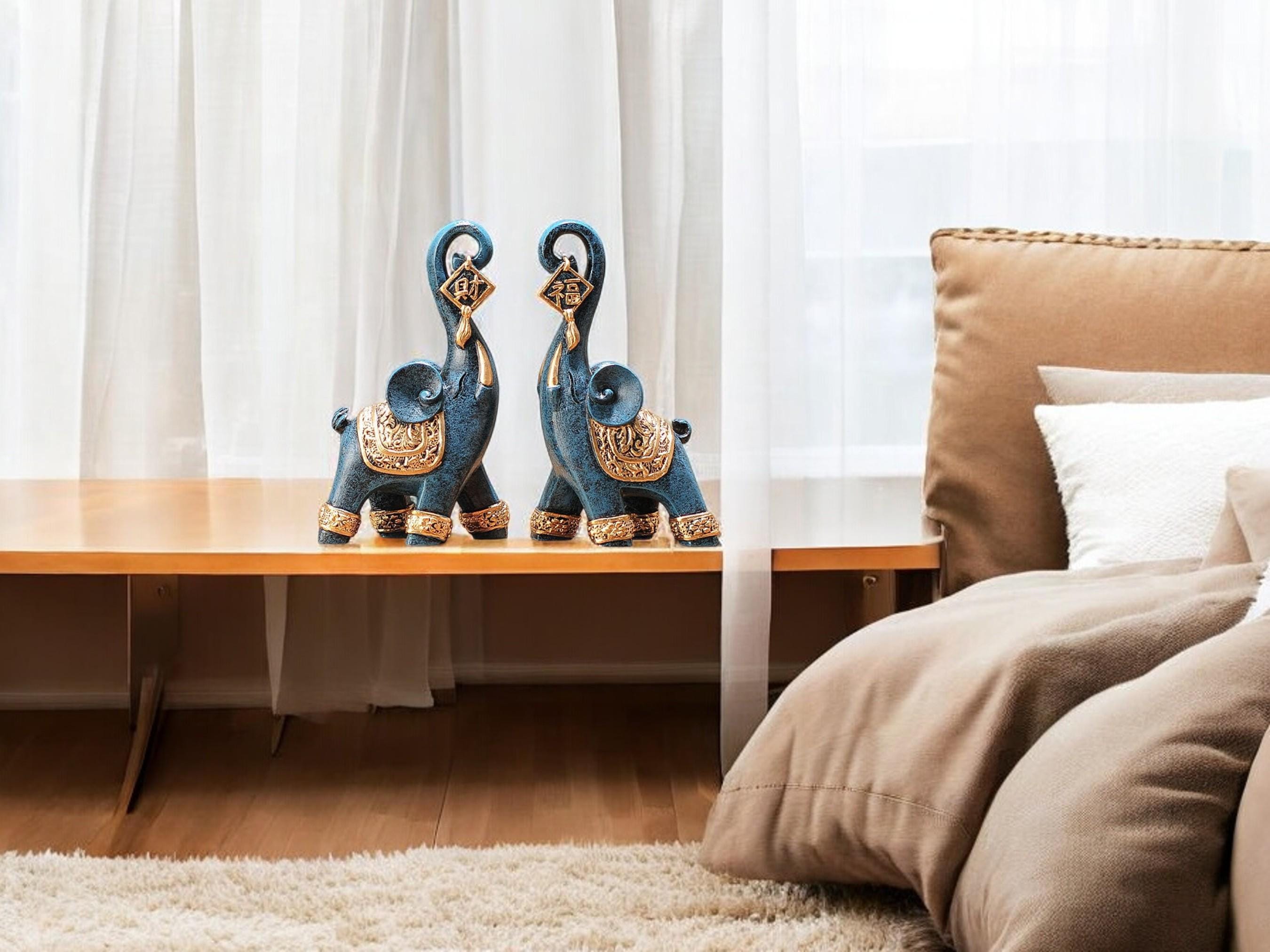 Nordic Resin Elephant Statue, Minimalist Figurine Decor, Boho Modern Animal Ornament Gift