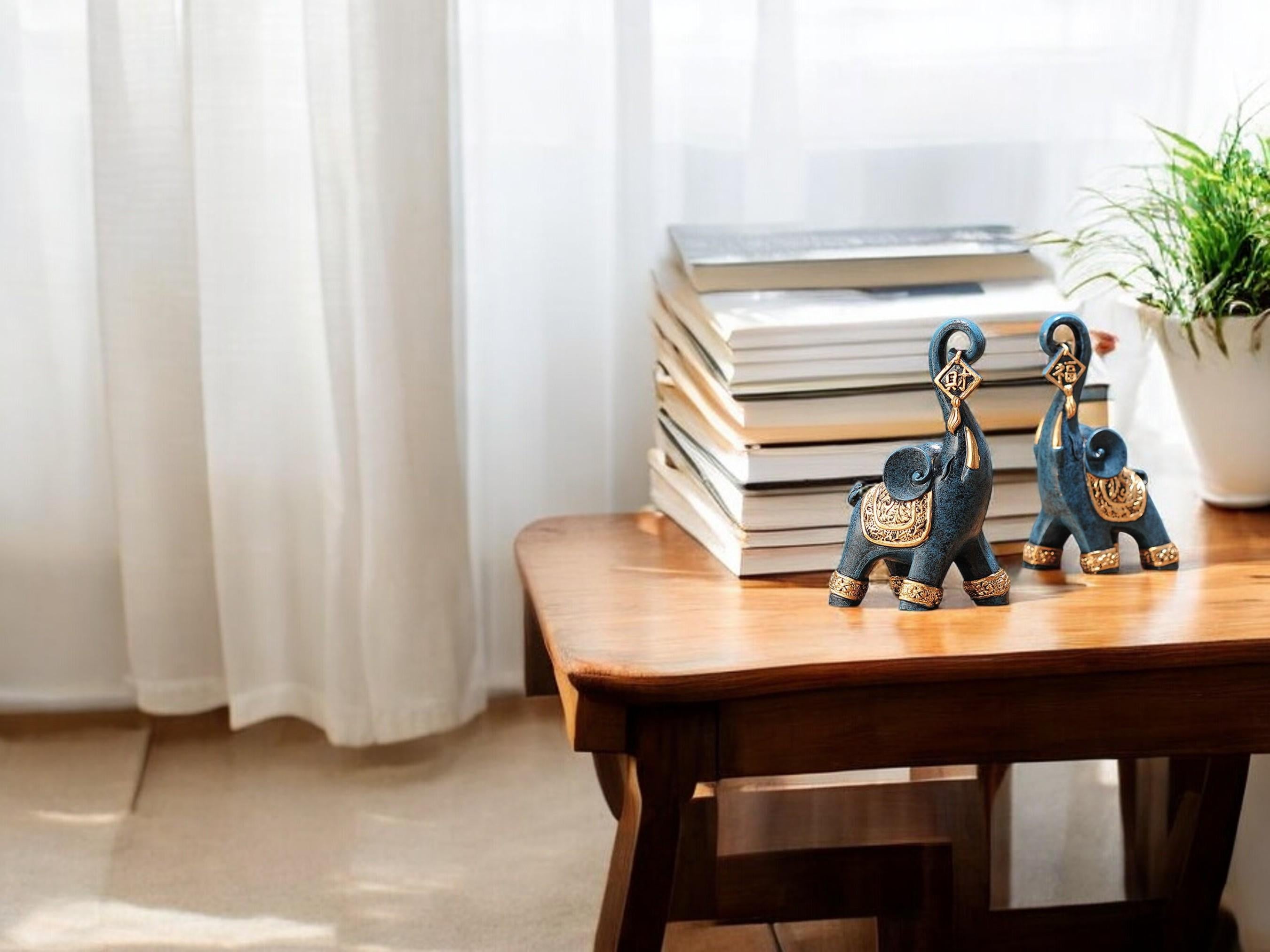 Nordic Resin Elephant Statue, Minimalist Figurine Decor, Boho Modern Animal Ornament Gift