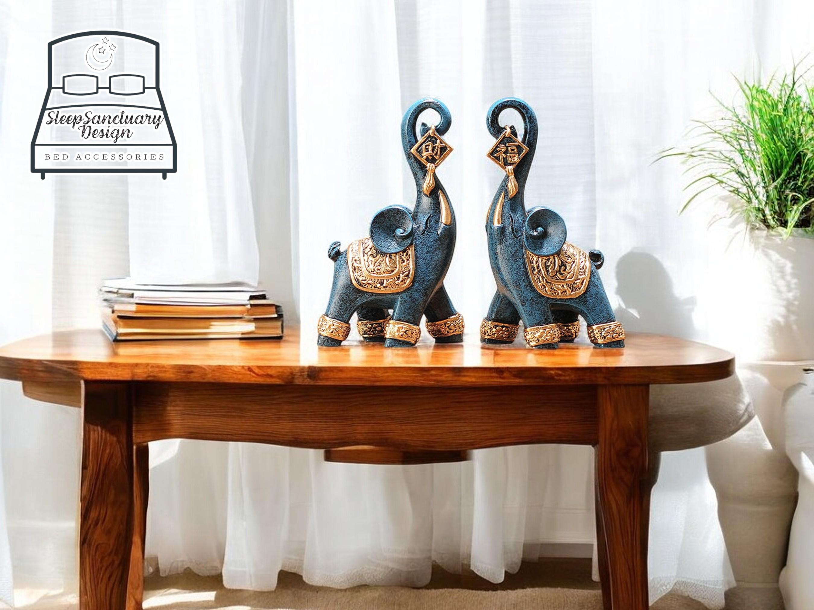 Nordic Resin Elephant Statue, Minimalist Figurine Decor, Boho Modern Animal Ornament Gift