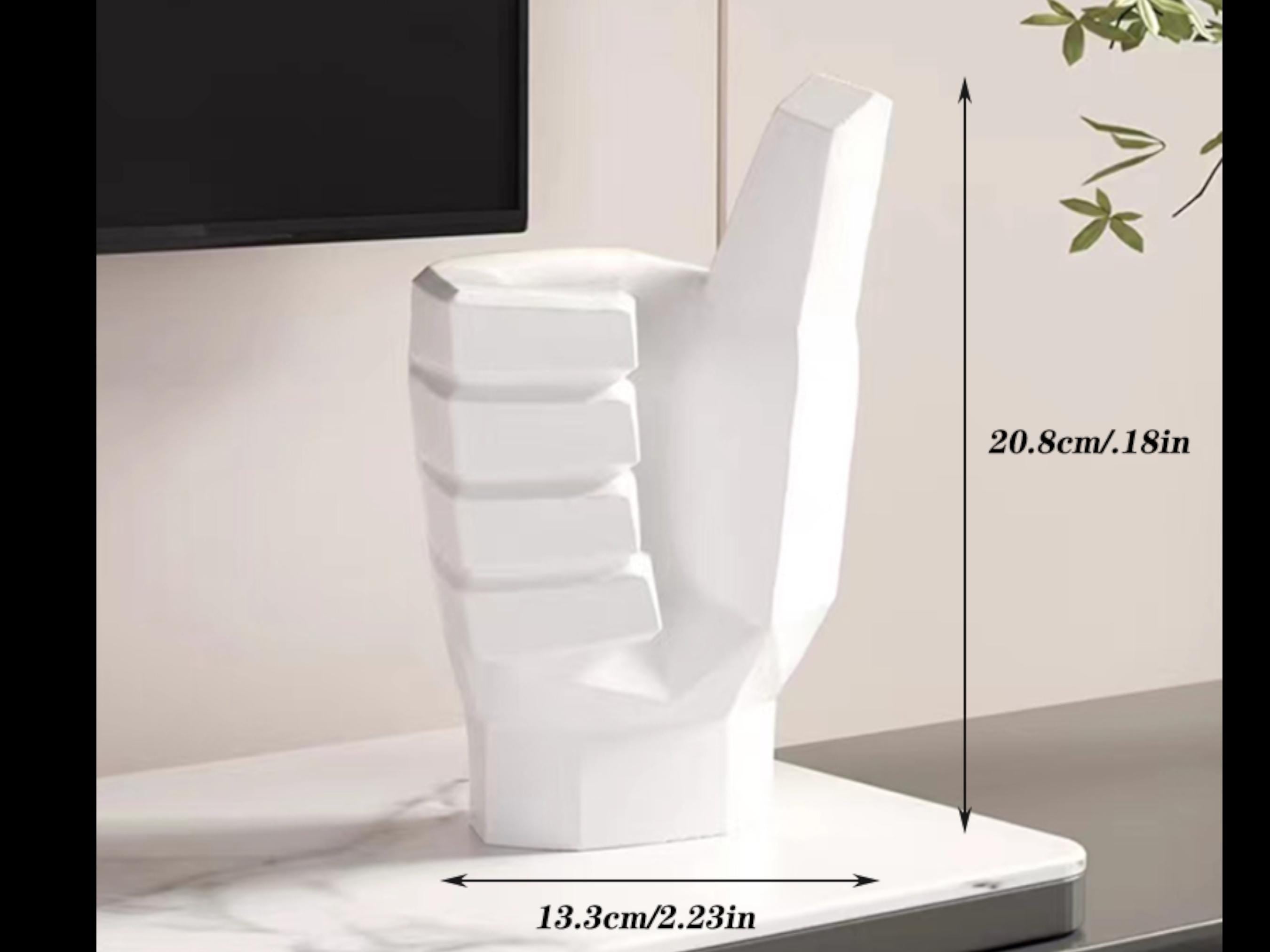 Hand Gesture Statue, Victory Sign Sculpture, Indoor Table Ornament, Modern Home Decoration