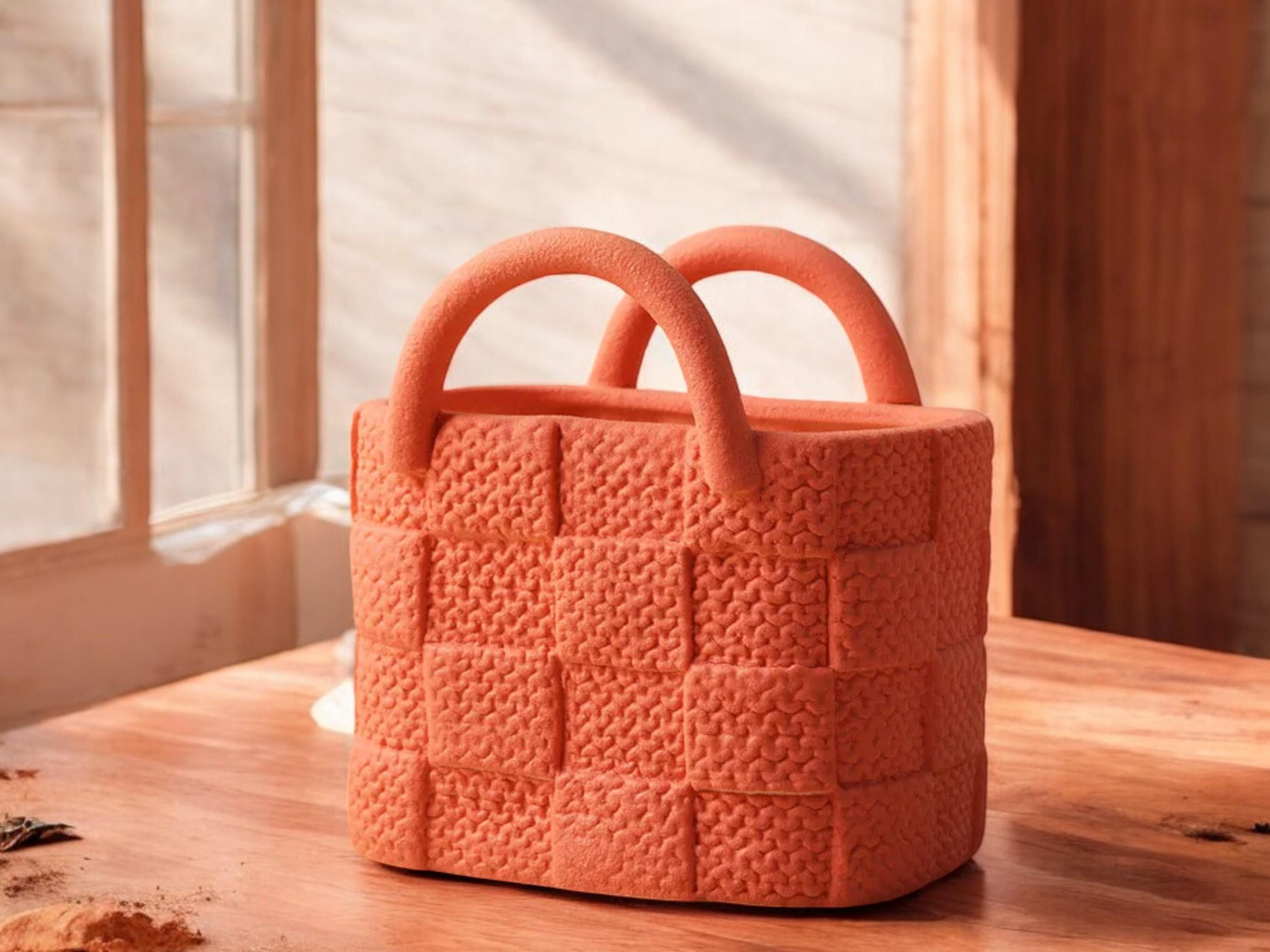 Handbag Flower Vase, Ceramic Flower Pot, Minimalist Tabletop Decor