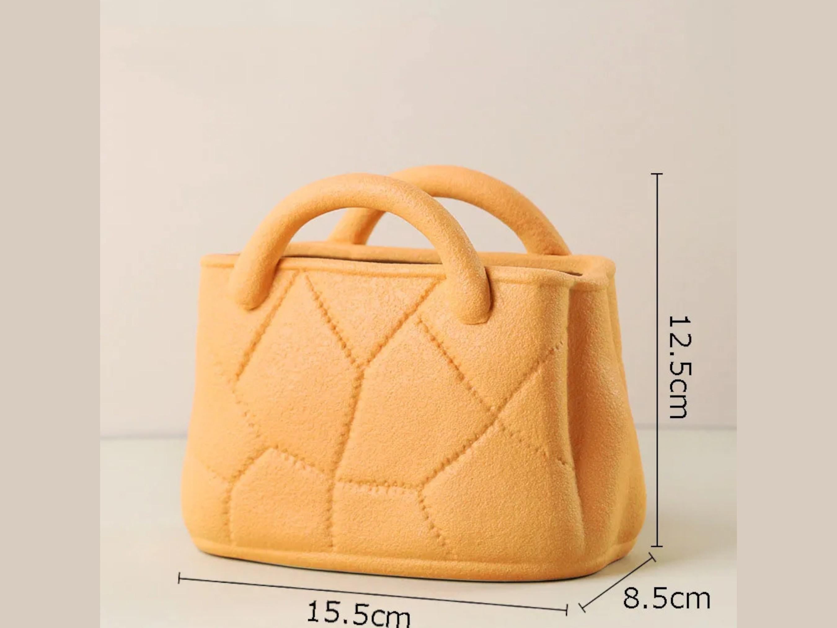 Handbag Flower Vase, Ceramic Flower Pot, Minimalist Tabletop Decor