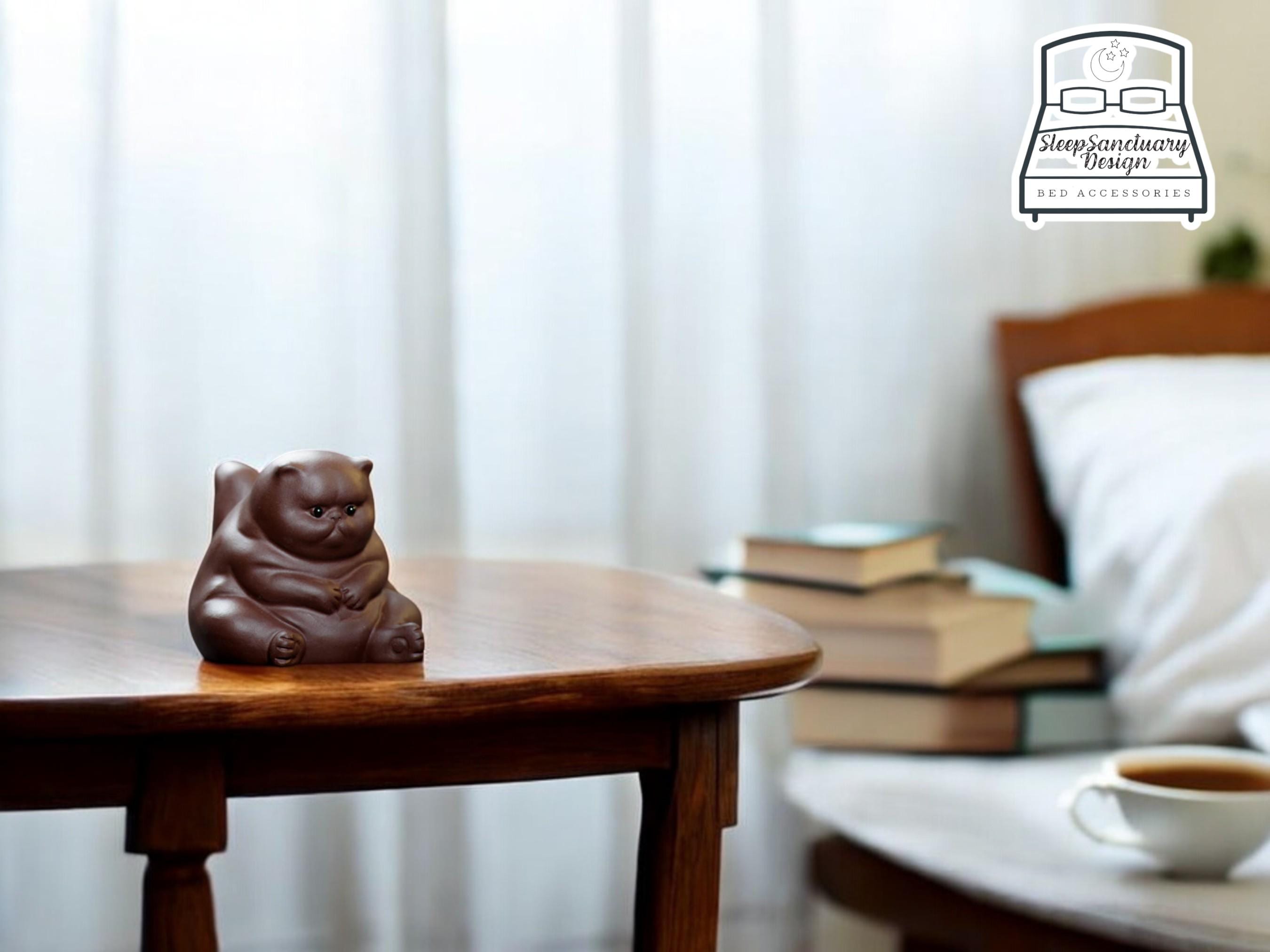 Clay Tabletop Ornament, Stylish Bedroom Decor, Nightstand and Shelf Accent