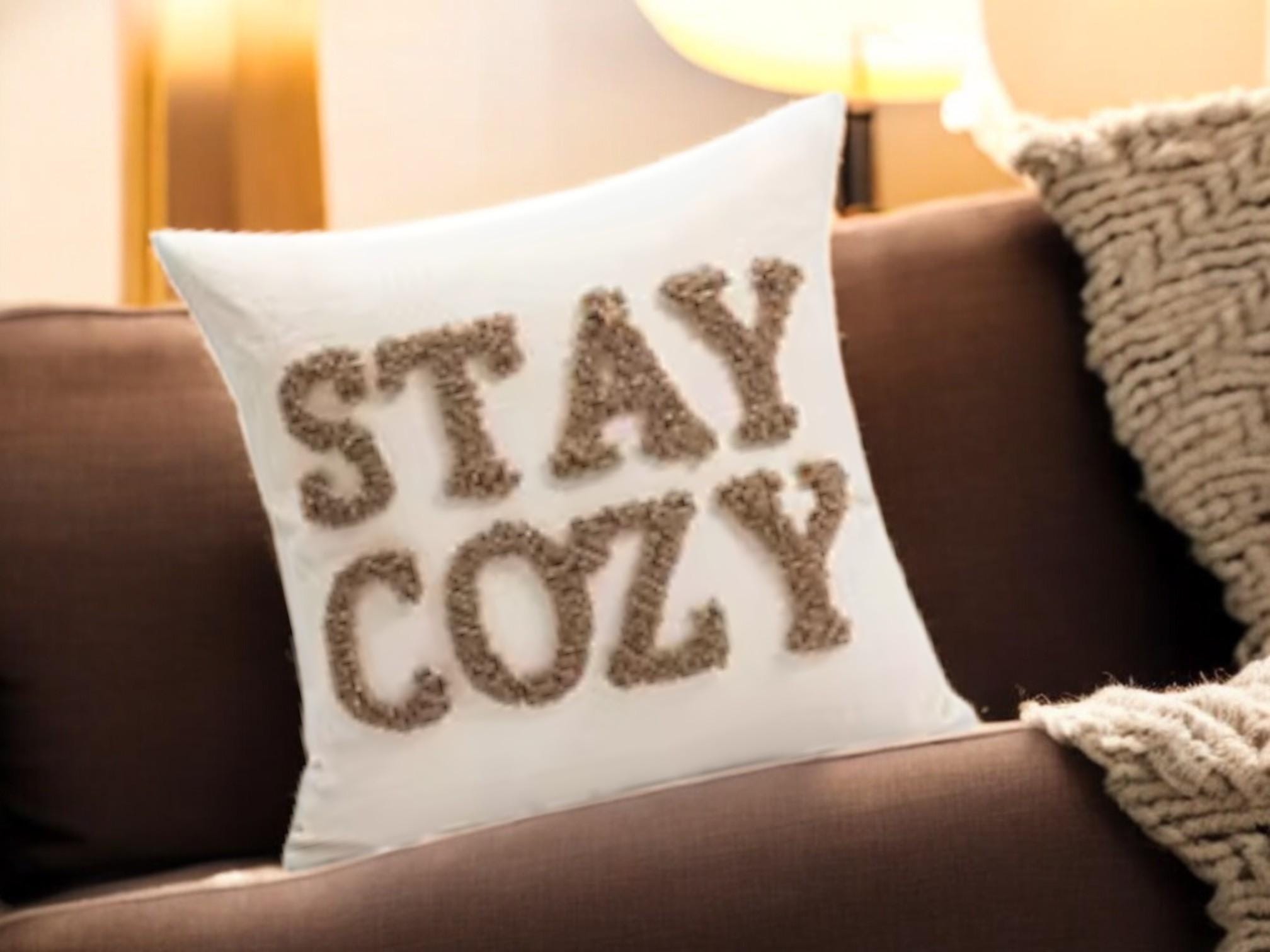 Embroidered Velvet Pillow Cover, Modern Nordic Letter Design, Living Room Decor