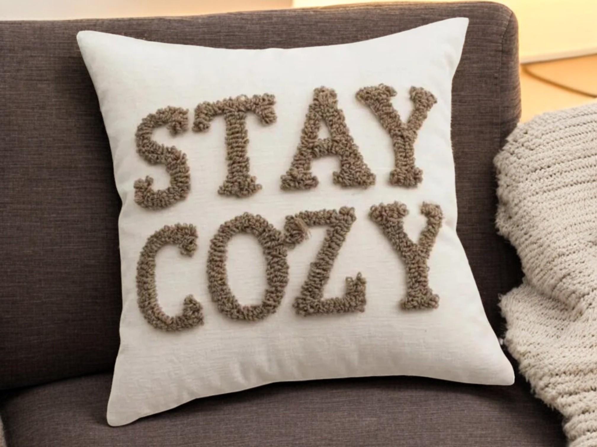 Embroidered Velvet Pillow Cover, Modern Nordic Letter Design, Living Room Decor