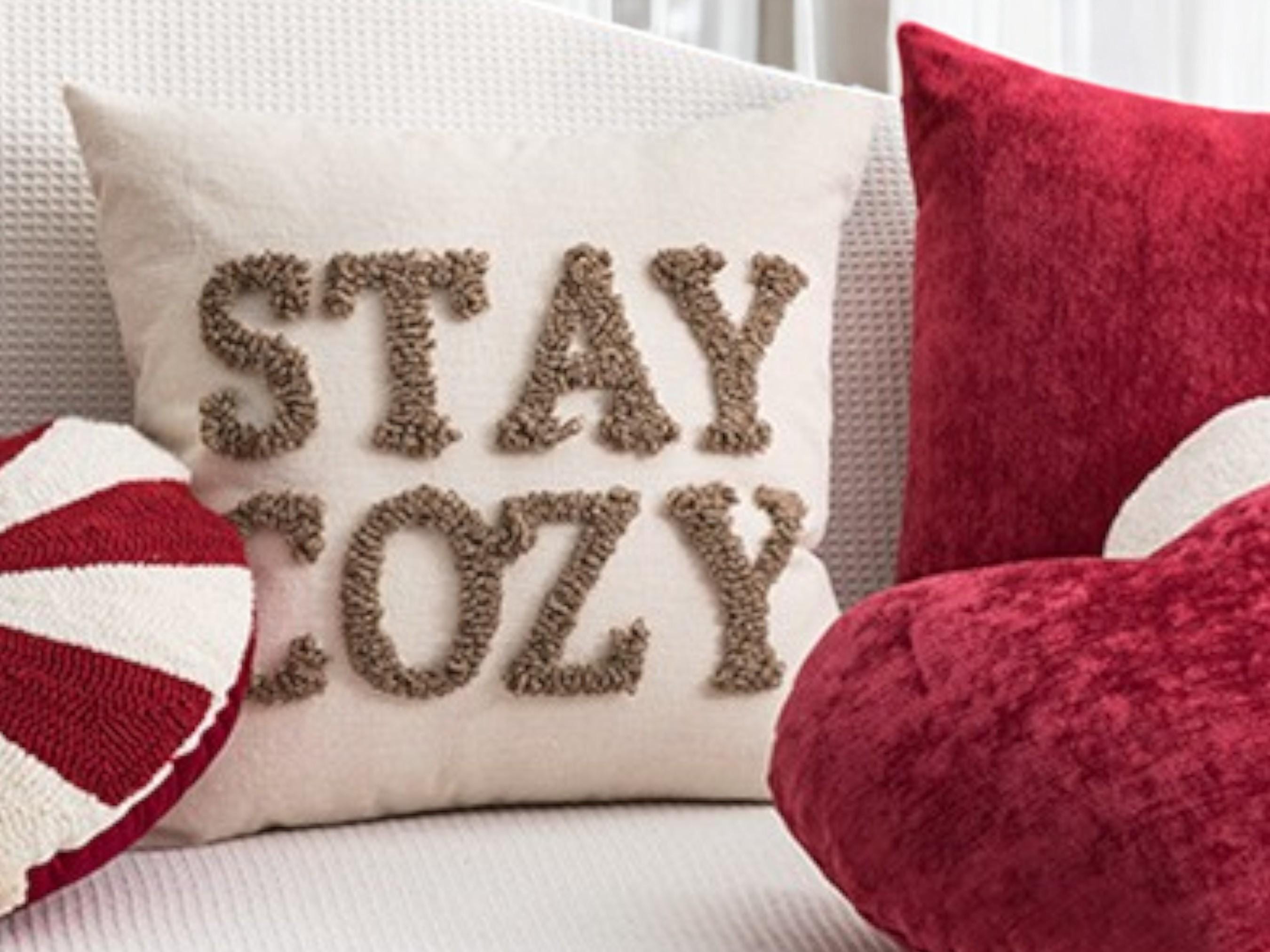 Embroidered Velvet Pillow Cover, Modern Nordic Letter Design, Living Room Decor