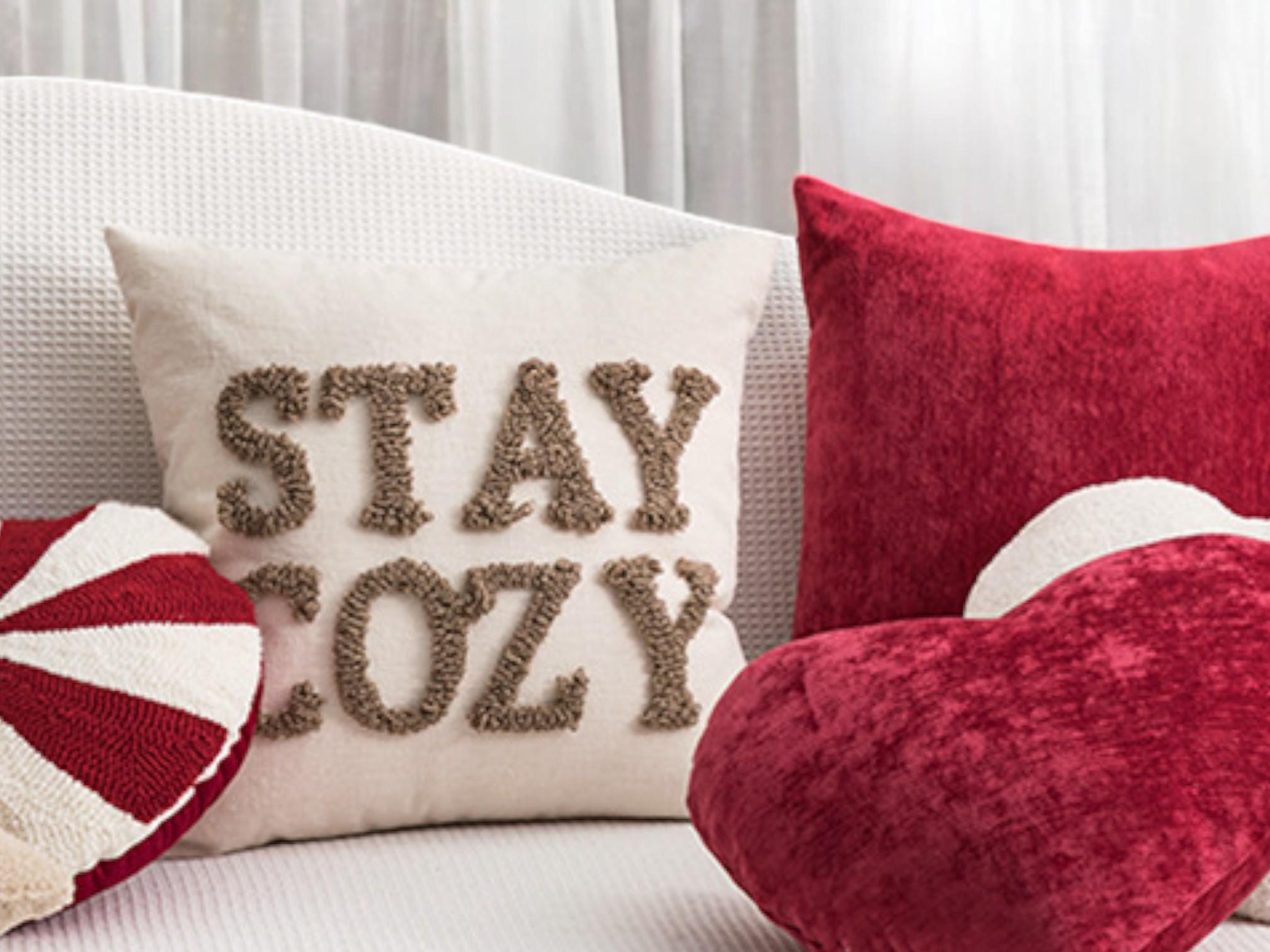 Embroidered Velvet Pillow Cover, Modern Nordic Letter Design, Living Room Decor