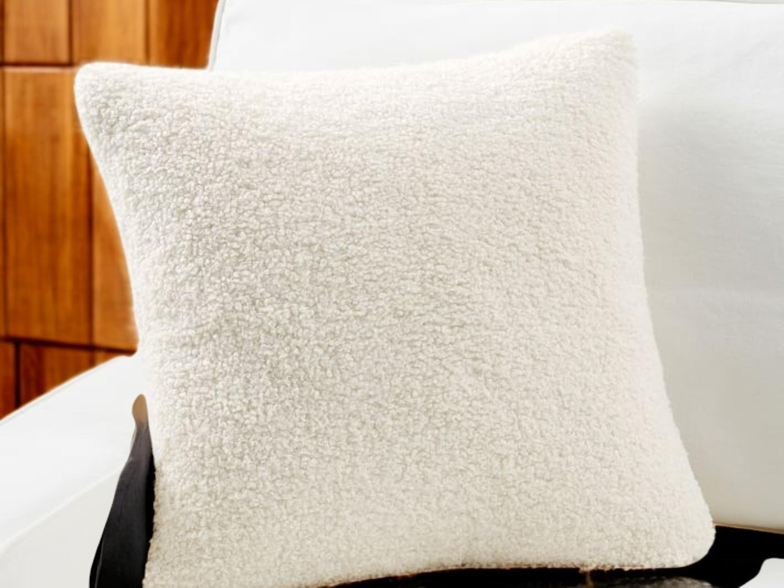 Soft Boucle Pillow Cover, Nordic Textured Cushion, 45x45cm Decorative Pillowcase, Living Room Decor