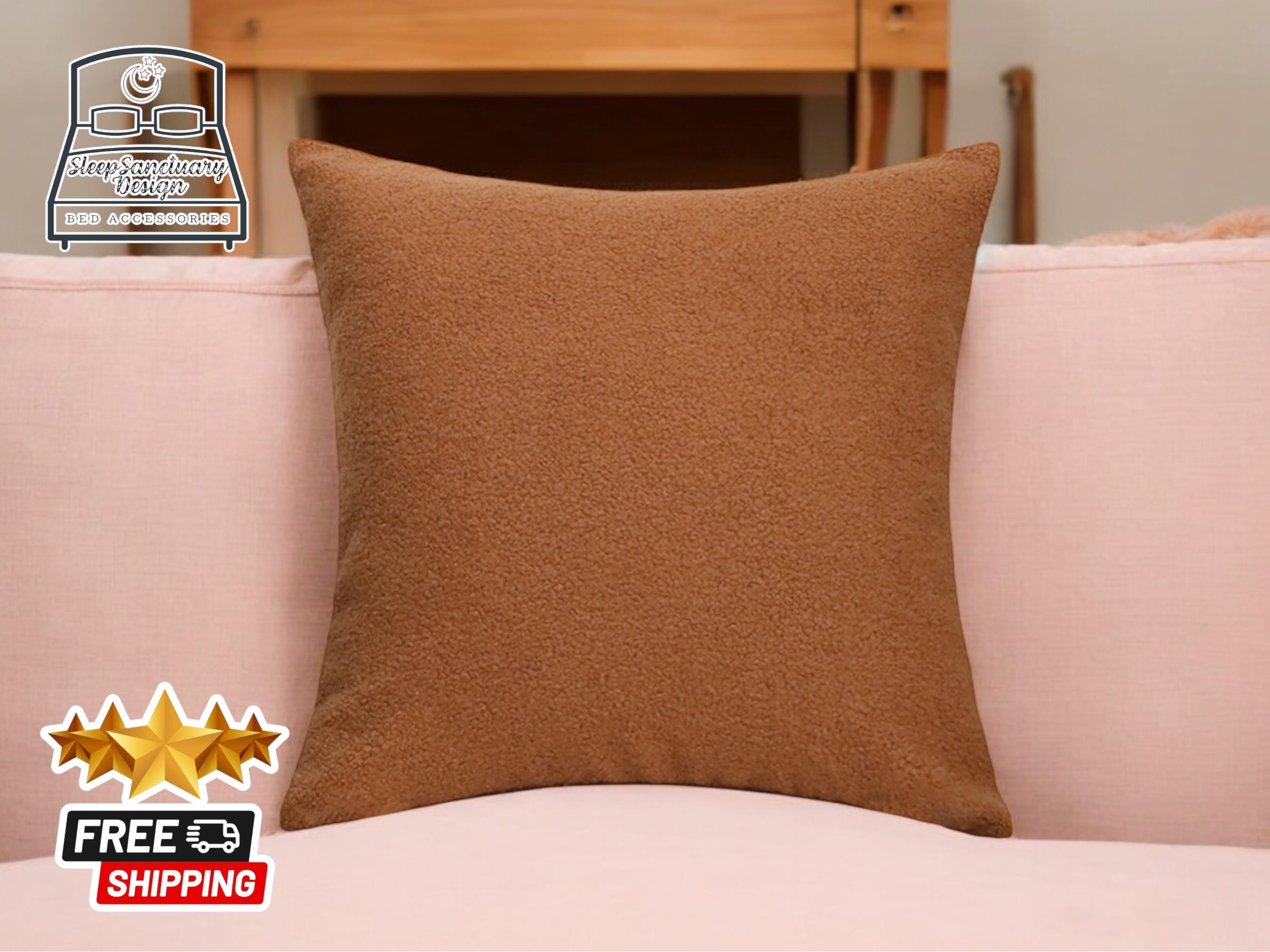 Soft Boucle Pillow Cover, Nordic Textured Cushion, 45x45cm Decorative Pillowcase, Living Room Decor