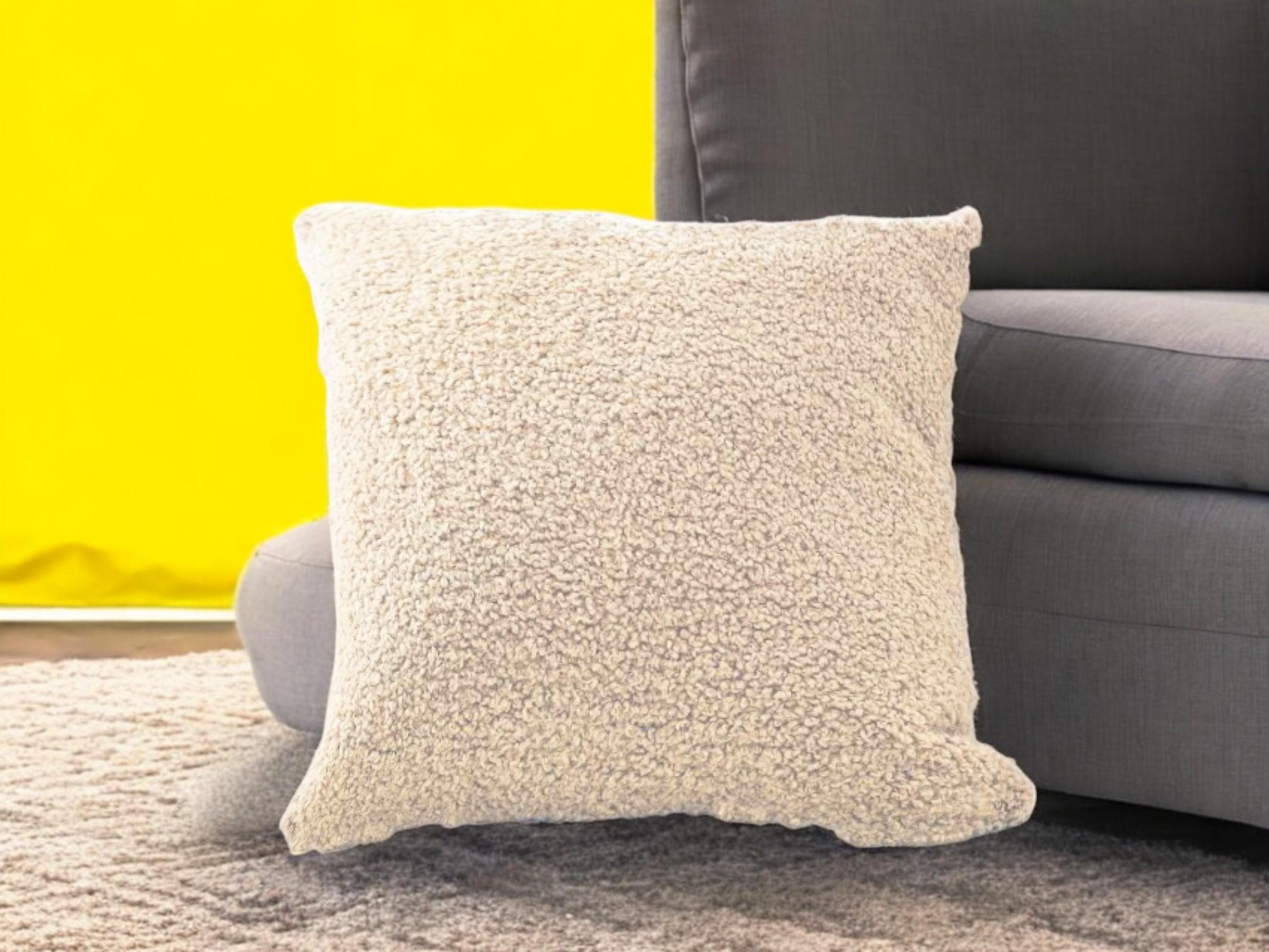 Soft Boucle Pillow Cover, Nordic Textured Cushion, 45x45cm Decorative Pillowcase, Living Room Decor