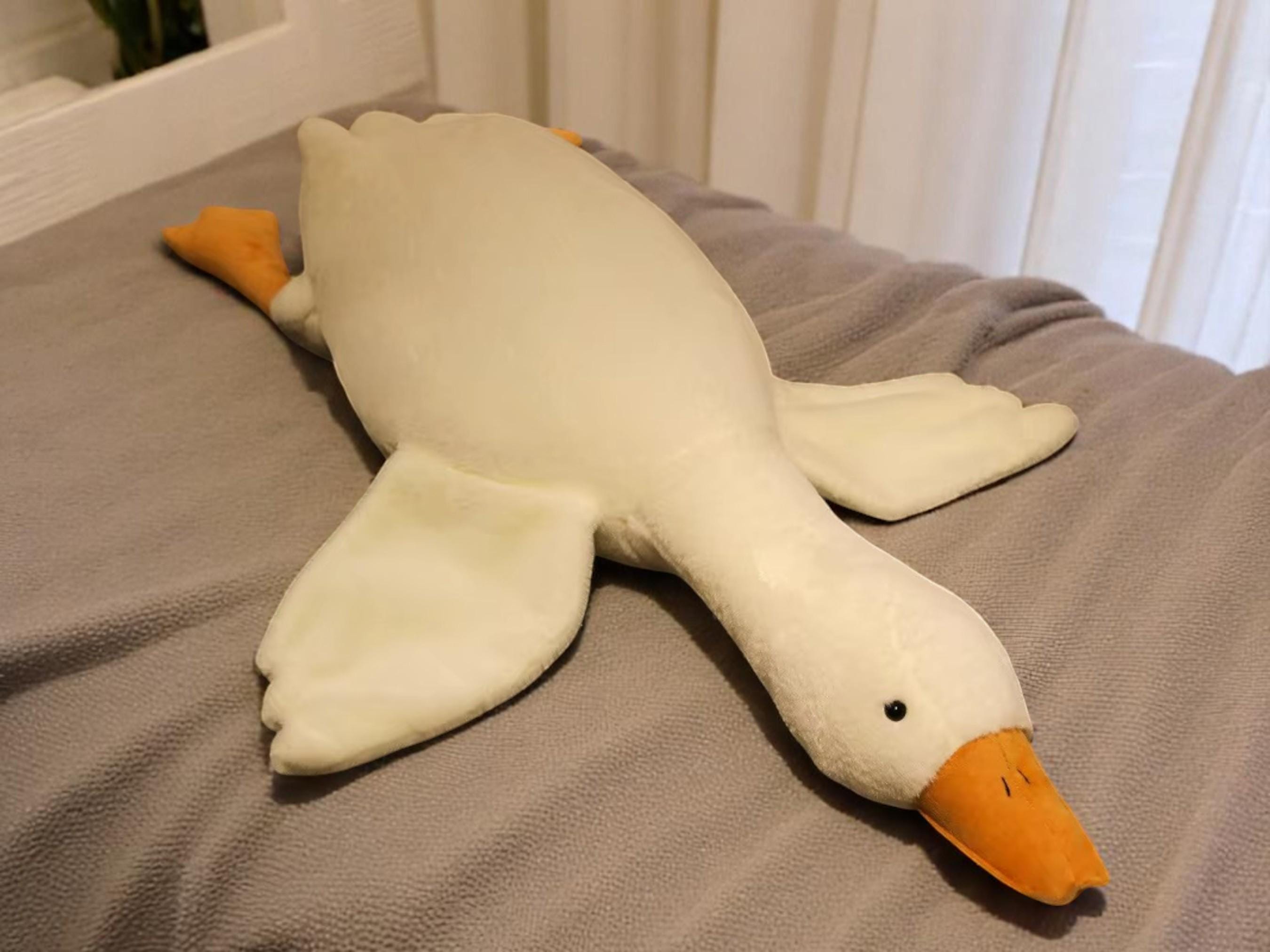 Giant Duck Plush Pillow: Soft Fleece Stuffed Animal, Nursery Decor