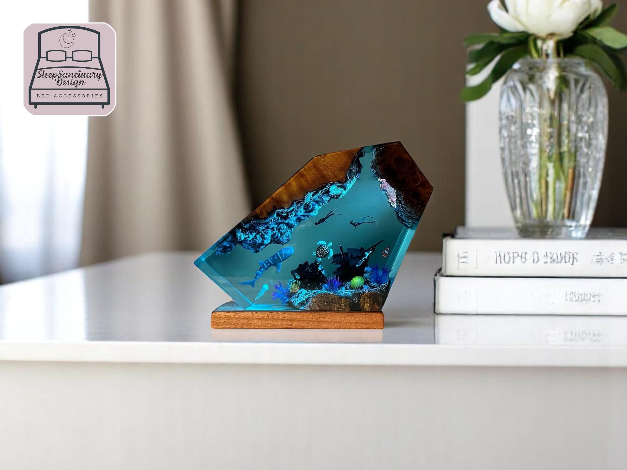 Resin Ocean Lamp, Ocean Night Light, Shipwreck Nautical Decor