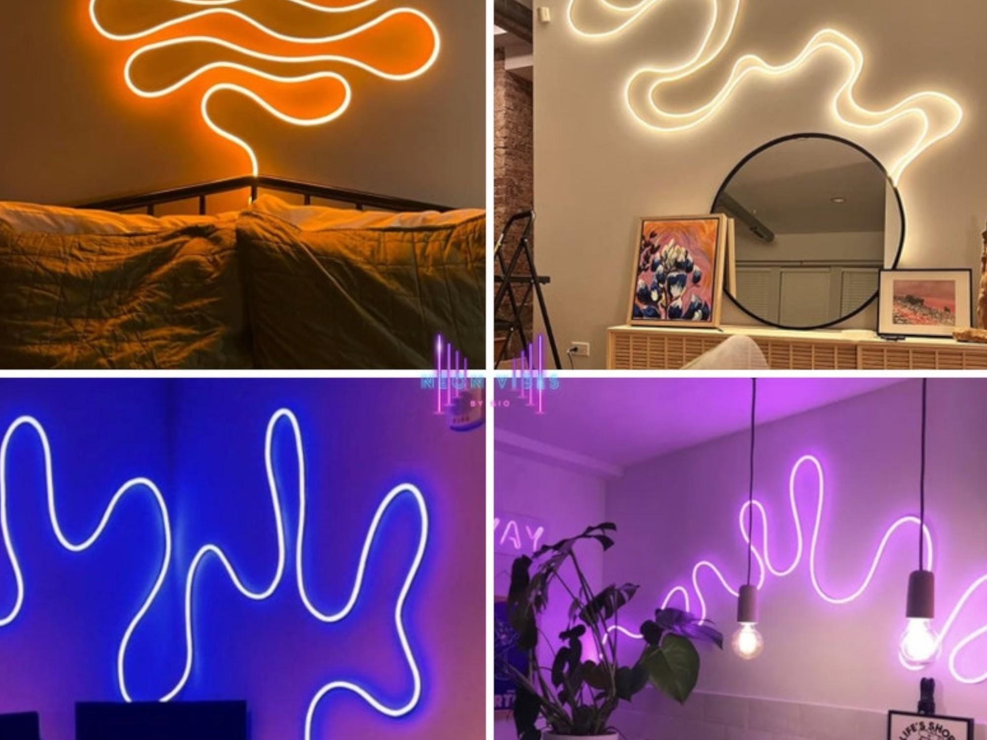 RGB Neon Strip Light, Color Changing LED Wall Decor, Home Decor