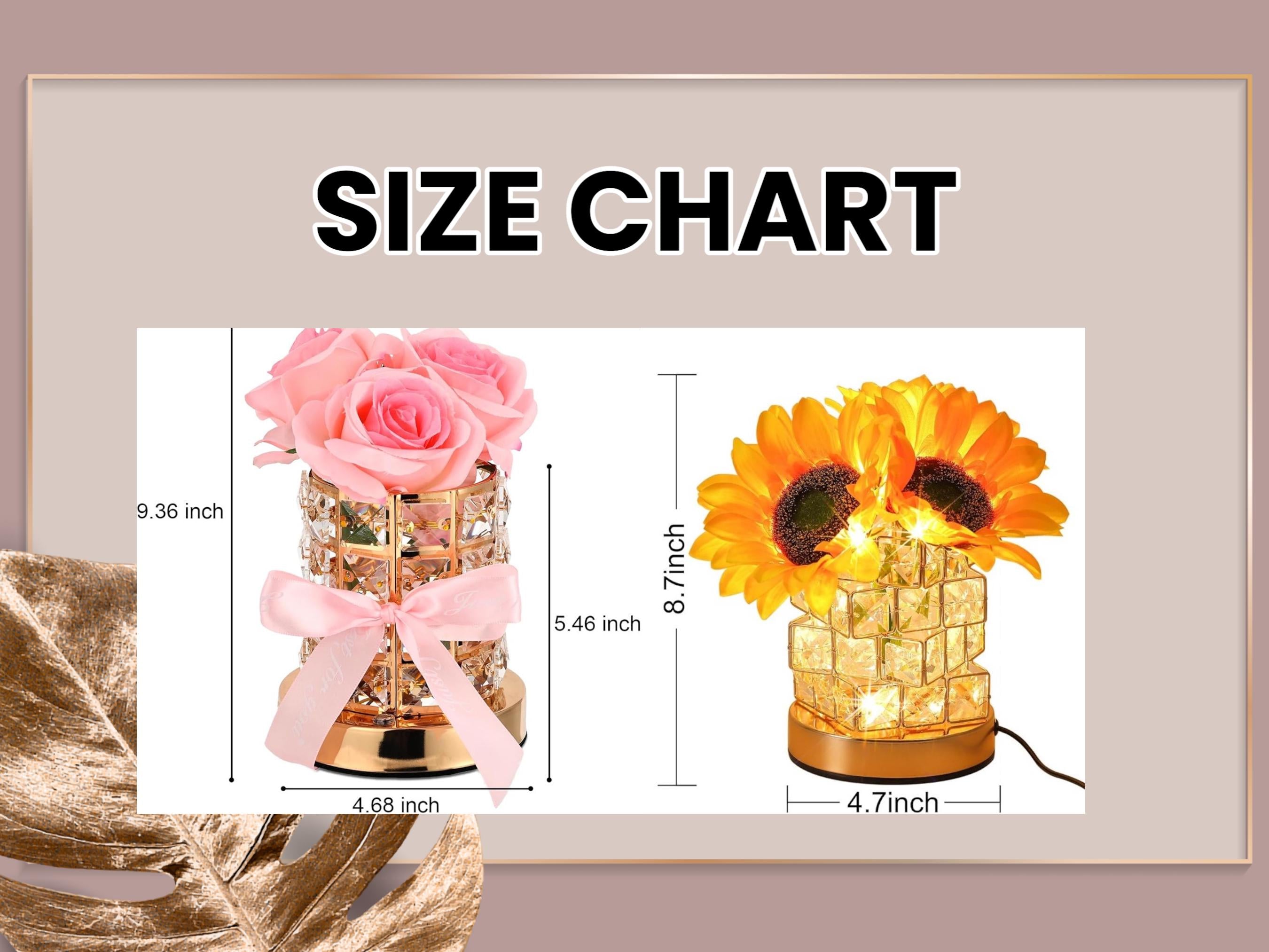 Crystal Flower Table Lamp, Elegant Bedside Night Light, Modern Bedroom Decor