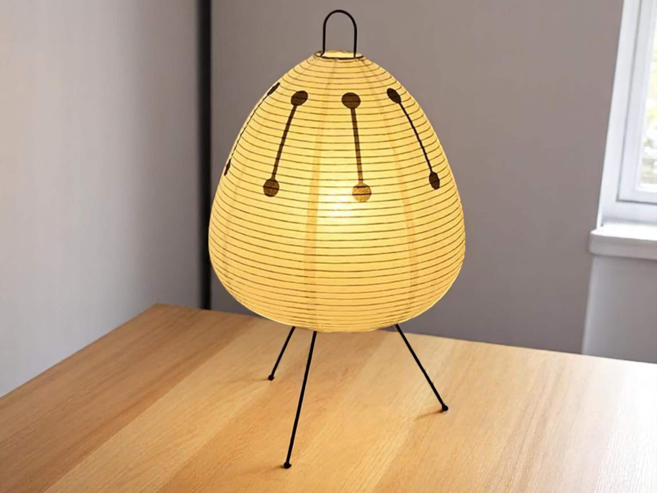 Modern Paper Lantern Table Lamp, Cozy LED Night Light, Minimalist Bedroom Decor Lighting