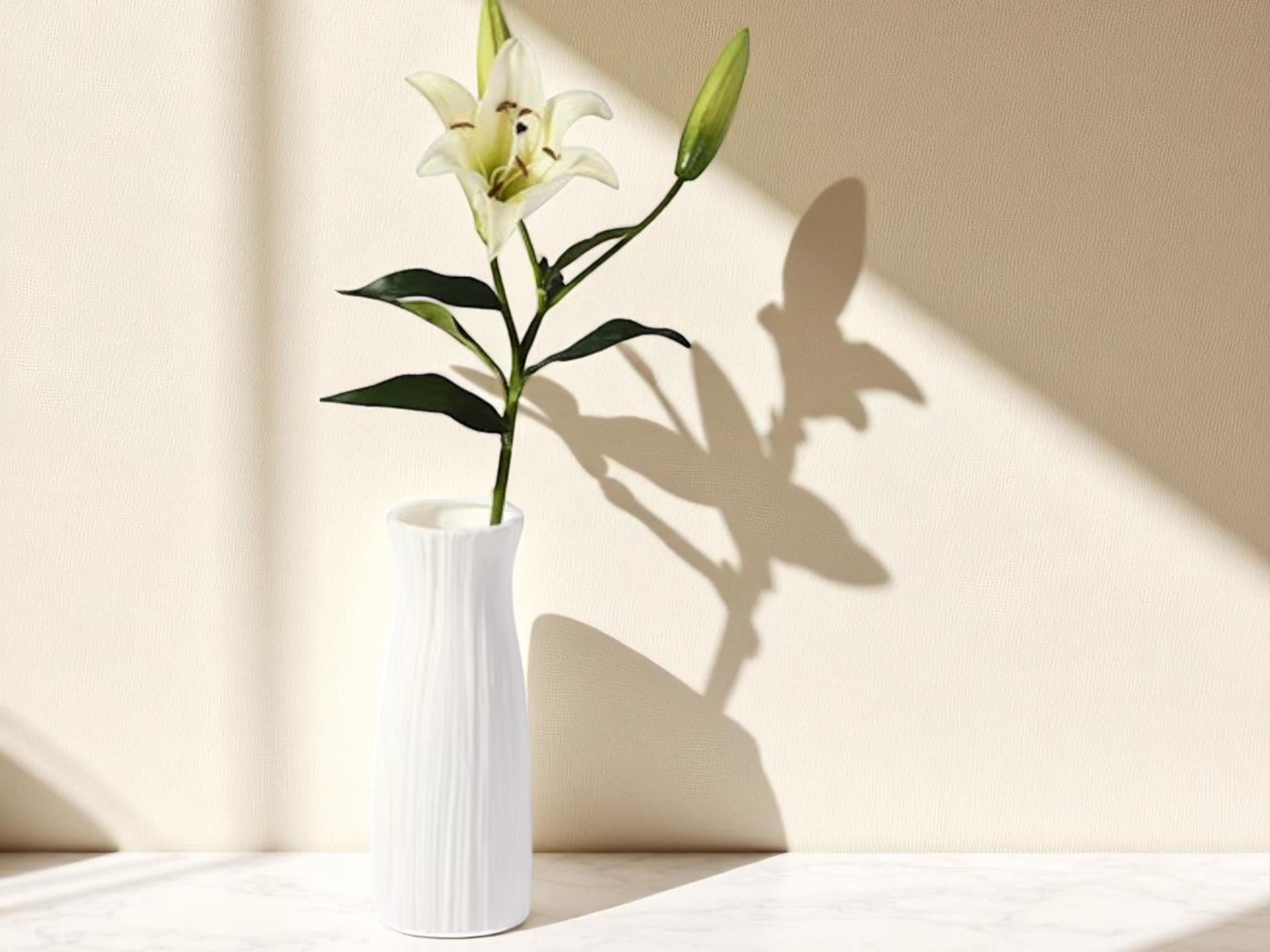 Modern Matte Plastic Vase, Minimalist Nordic Flower Vase, Contemporary Home Decor Accent