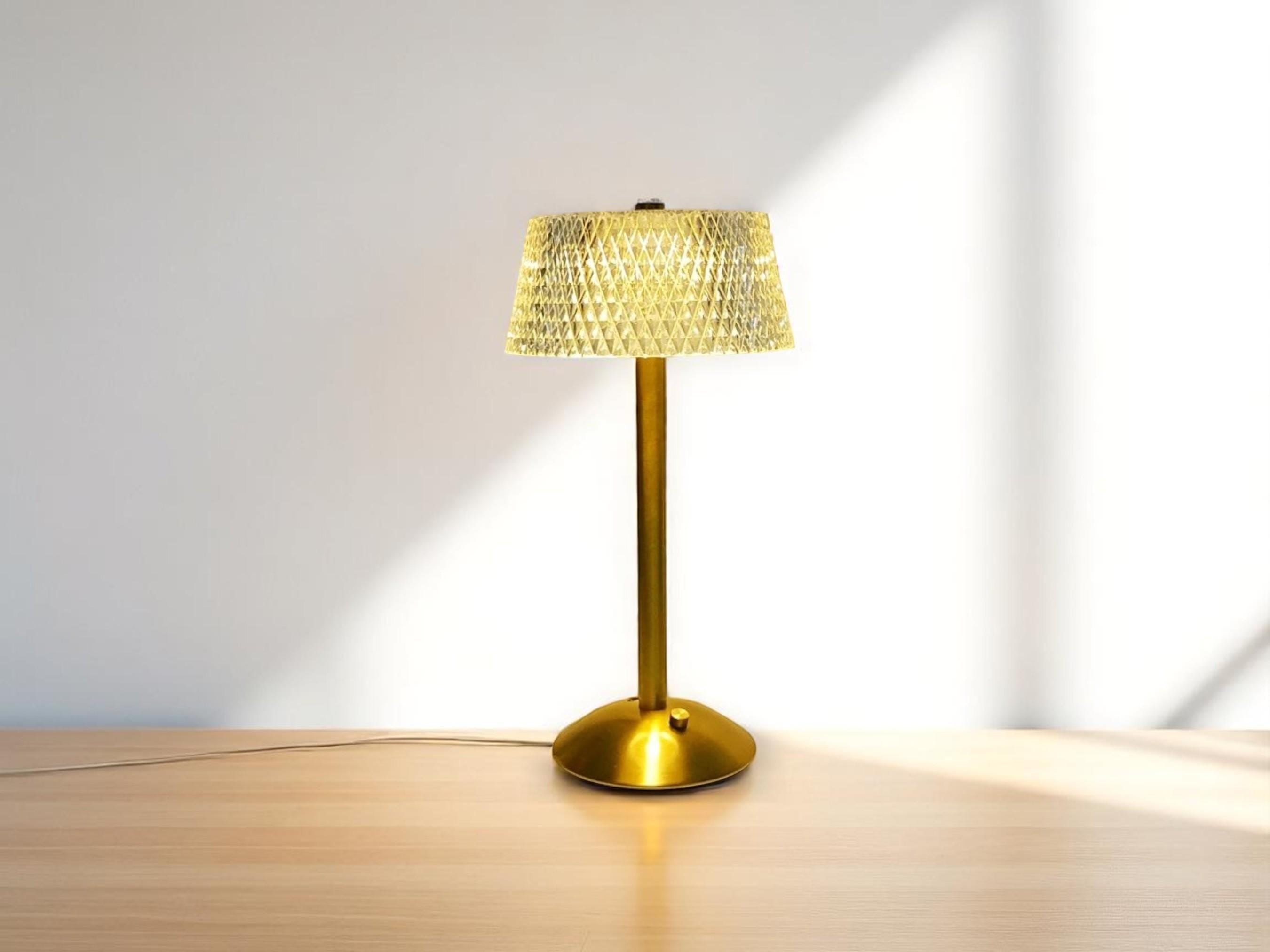 Crystal Glow Lamp, USB Rechargeable Touch Table Lamp, Dimmable Bedside Light Decor