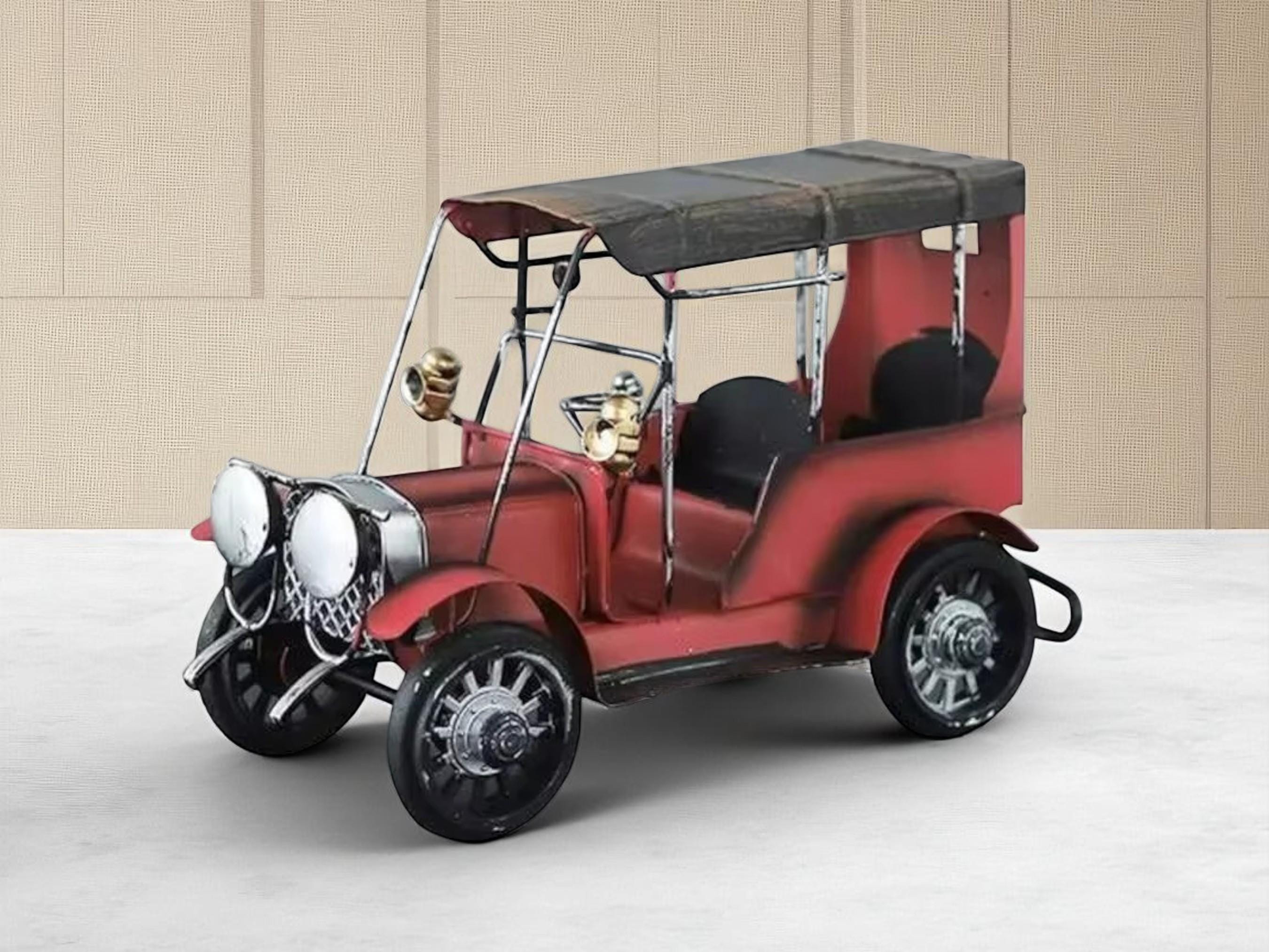Retro Metal Car Model, Classic Miniature Vehicle Desk Decor, Collectible Home Gift