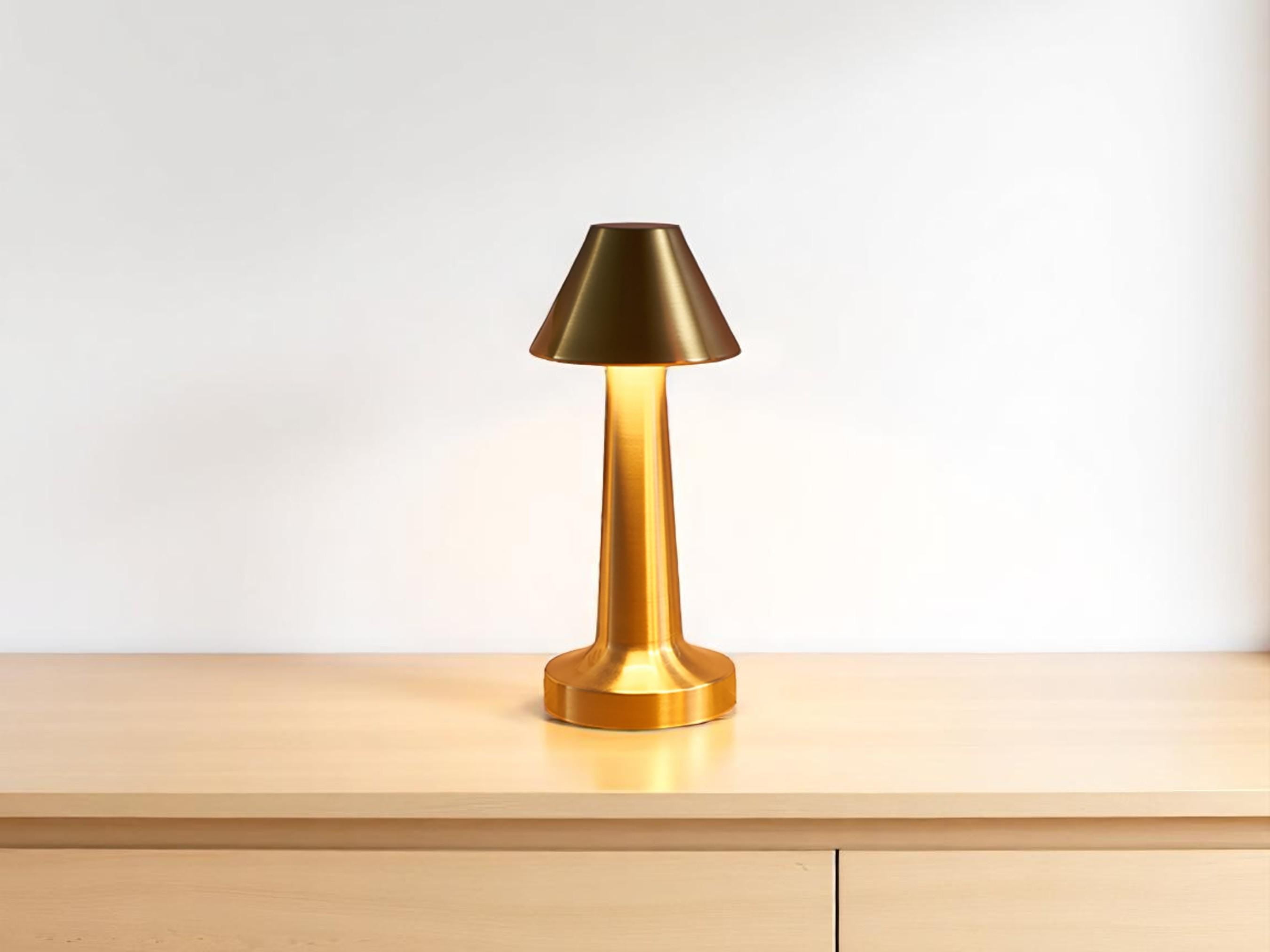 Cordless Industrial Style Table Lamp,Touch Sensor Dimmable Accent Light