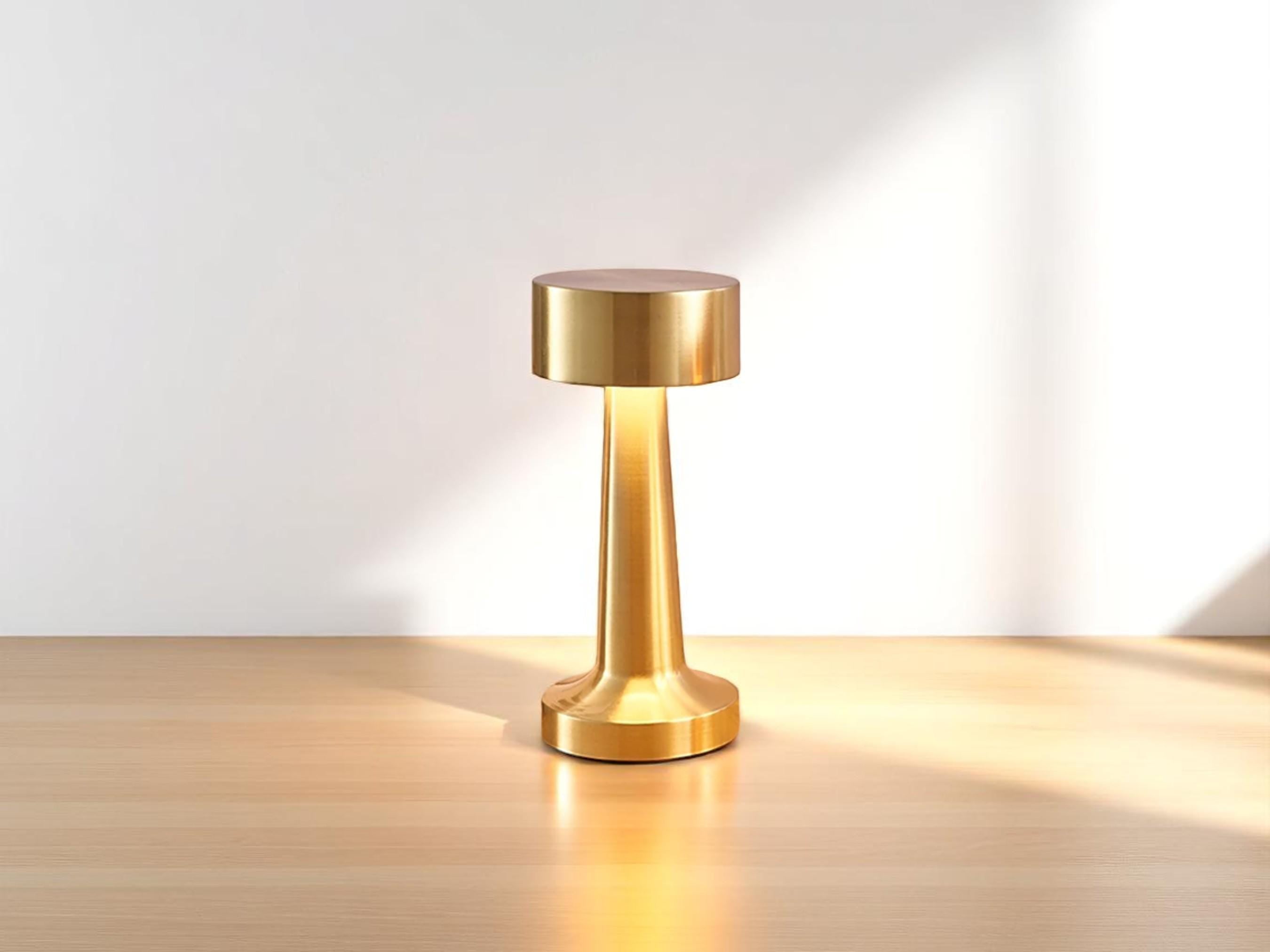 Cordless Industrial Style Table Lamp,Touch Sensor Dimmable Accent Light