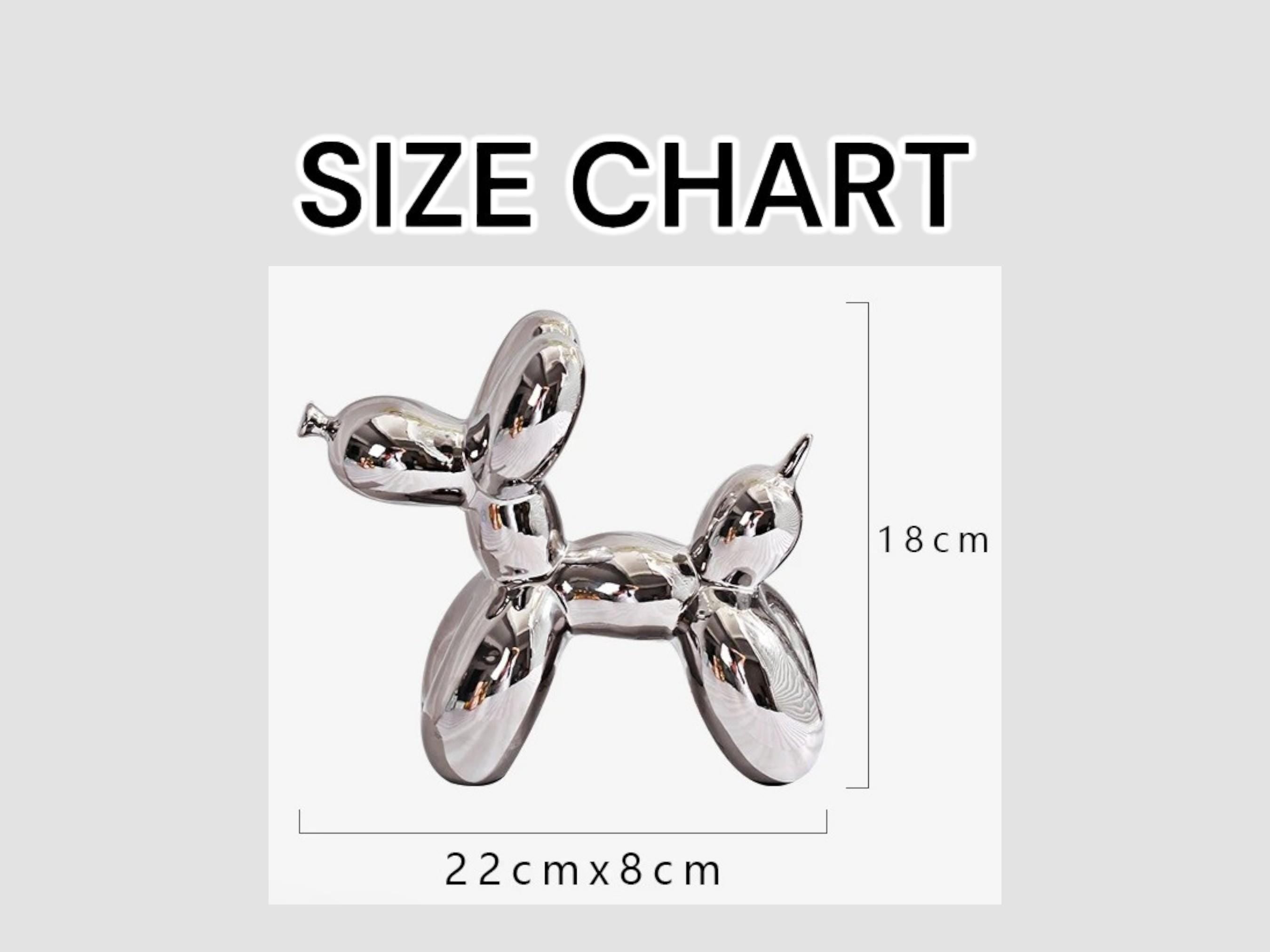 Ceramic Balloon Dog Sculpture, Modern Animal Figurine, Home Decor Gift