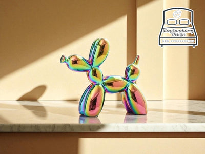 Ceramic Balloon Dog Sculpture, Modern Animal Figurine, Home Decor Gift