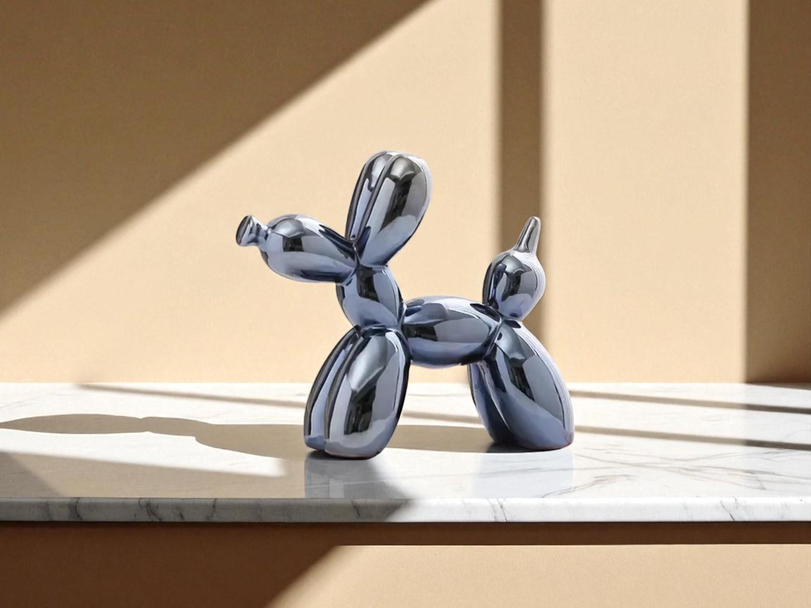 Ceramic Balloon Dog Sculpture, Modern Animal Figurine, Home Decor Gift