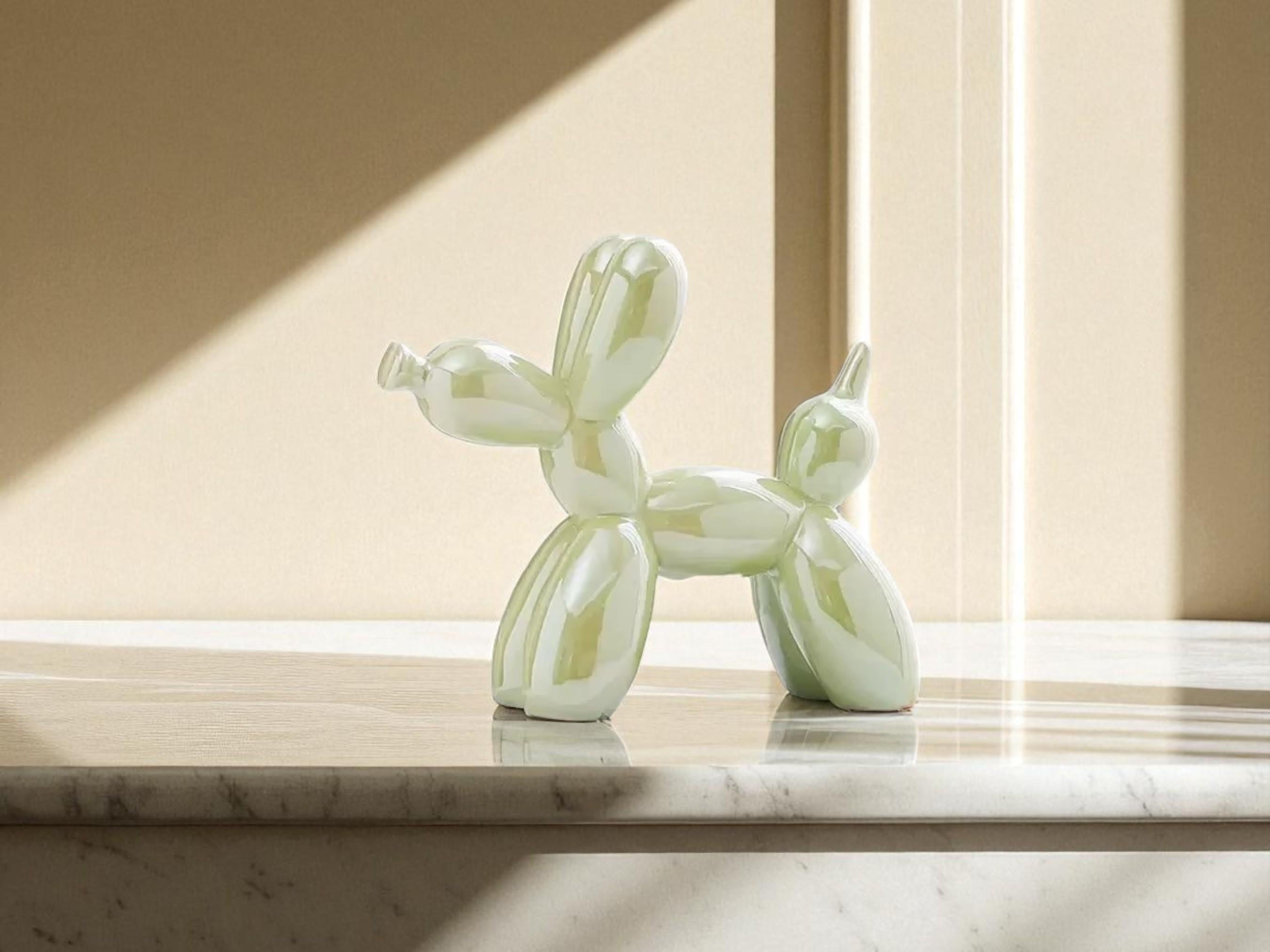 Ceramic Balloon Dog Sculpture, Modern Animal Figurine, Home Decor Gift