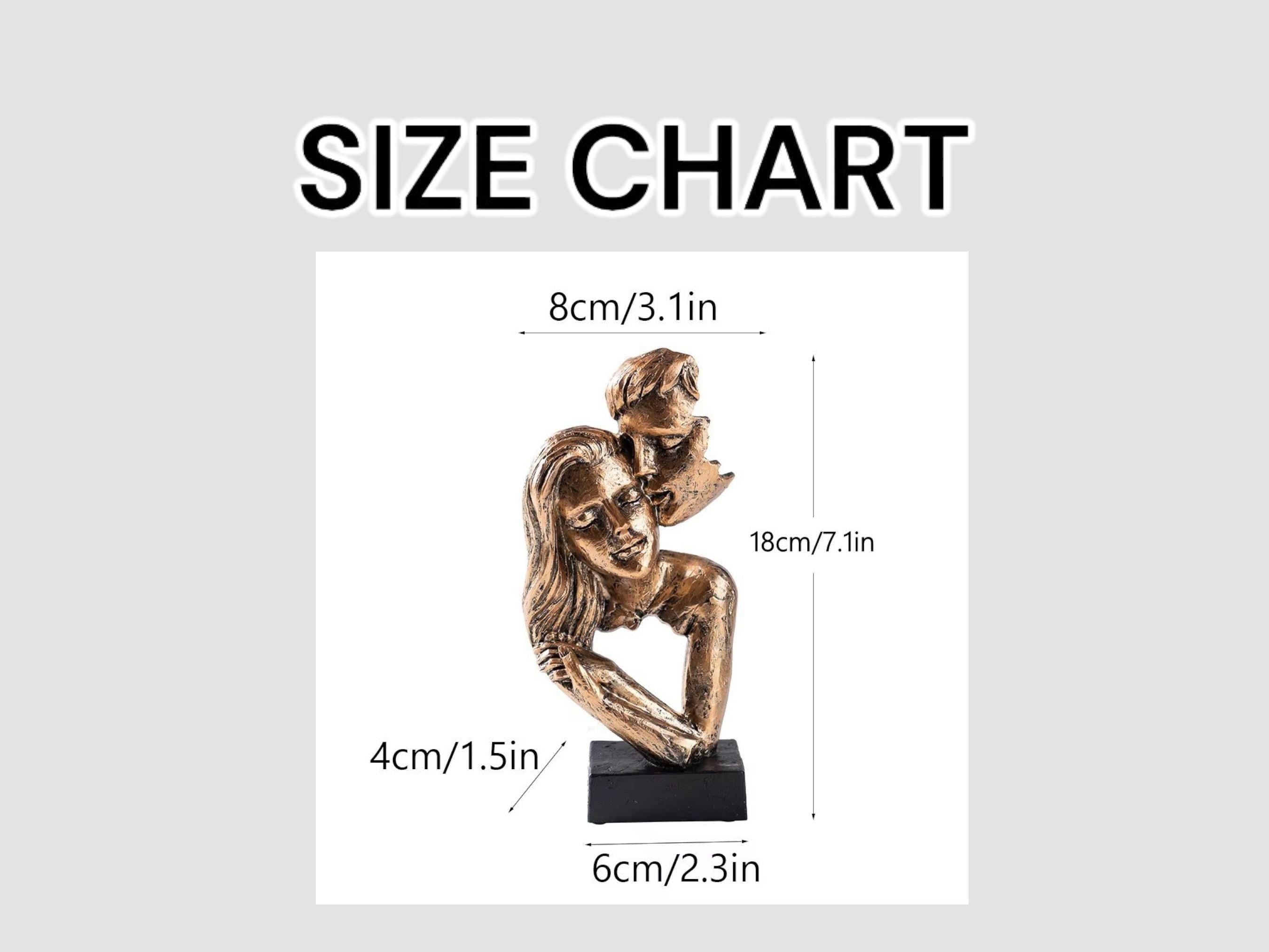 Abstract Couple Resin Art Sculpture, Love Figurine, Romantic Statue, Bookshelf Decor