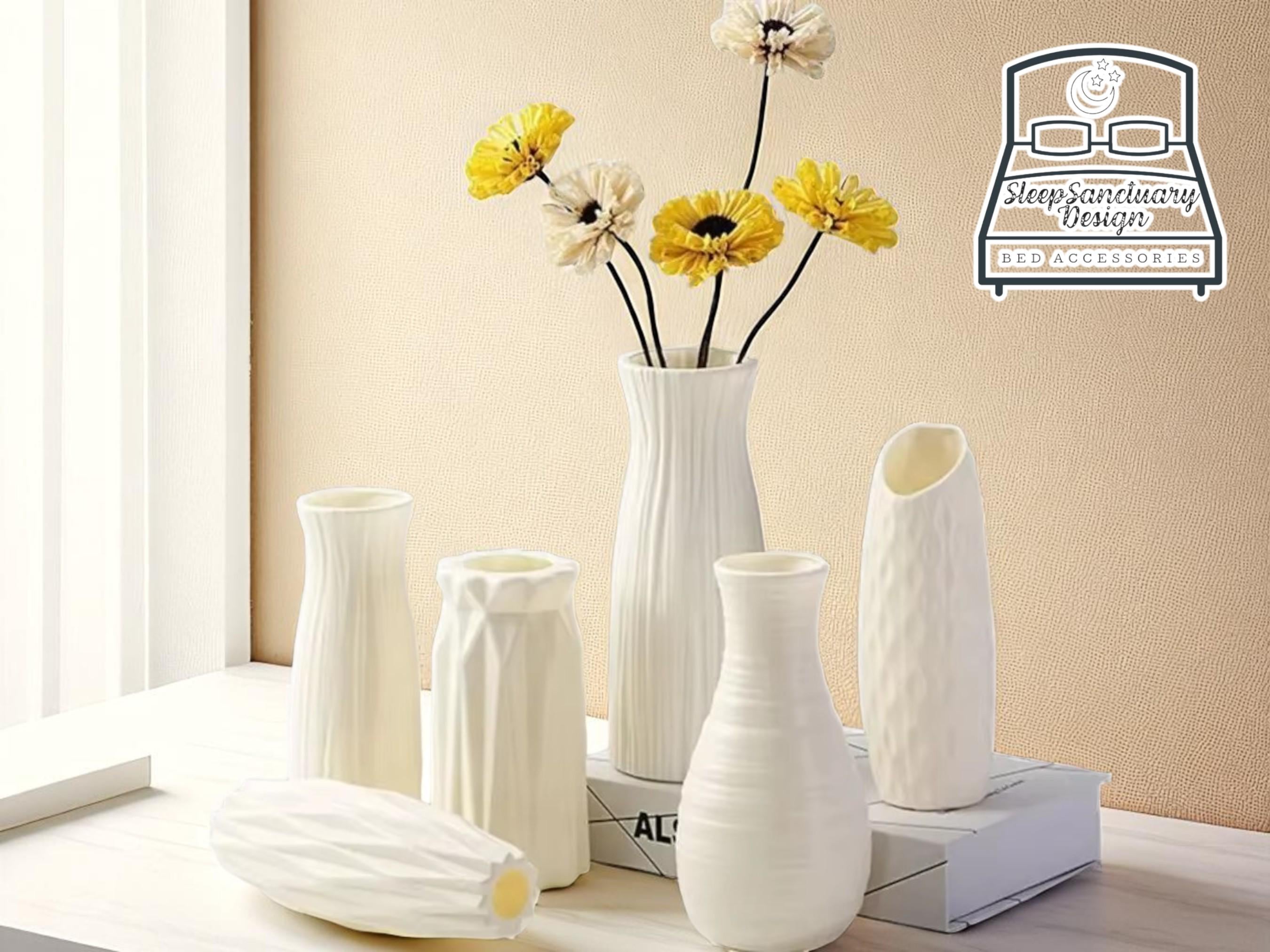 Modern Matte Plastic Vase, Minimalist Nordic Flower Vase, Contemporary Home Decor Accent