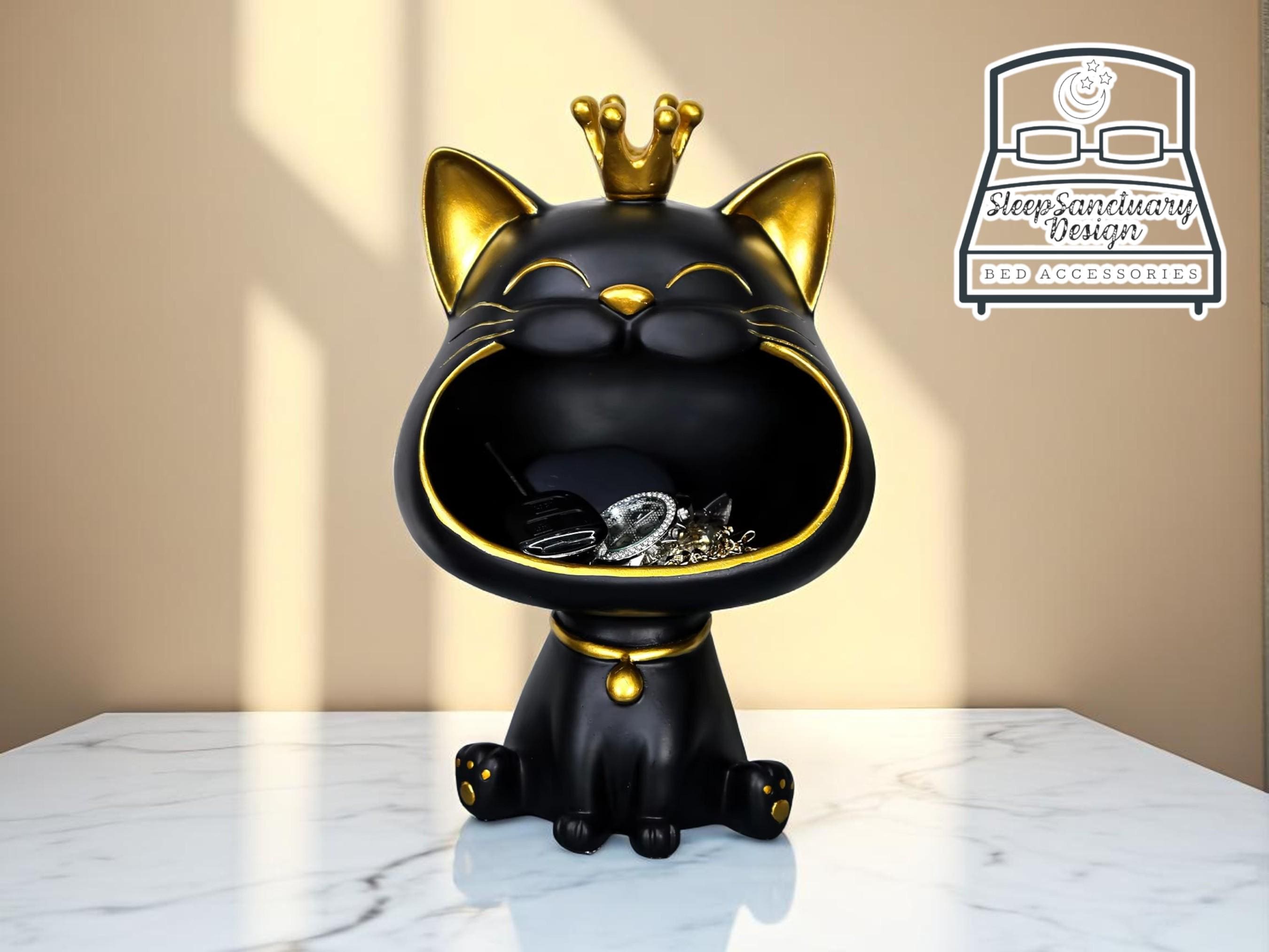 Resin Bulldog Storage Tray: Playful Dog Desk Organizer