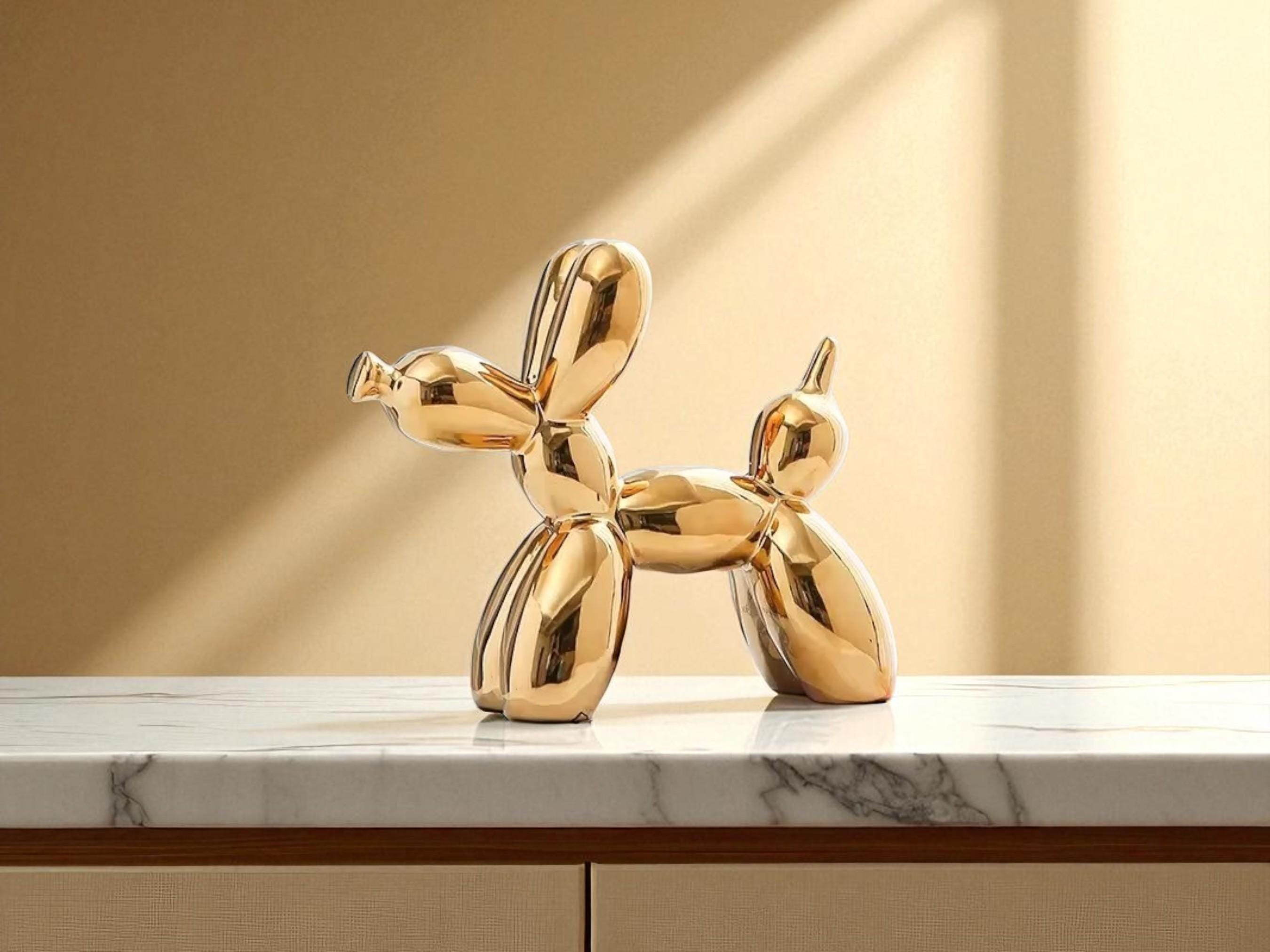 Ceramic Balloon Dog Sculpture, Modern Animal Figurine, Home Decor Gift