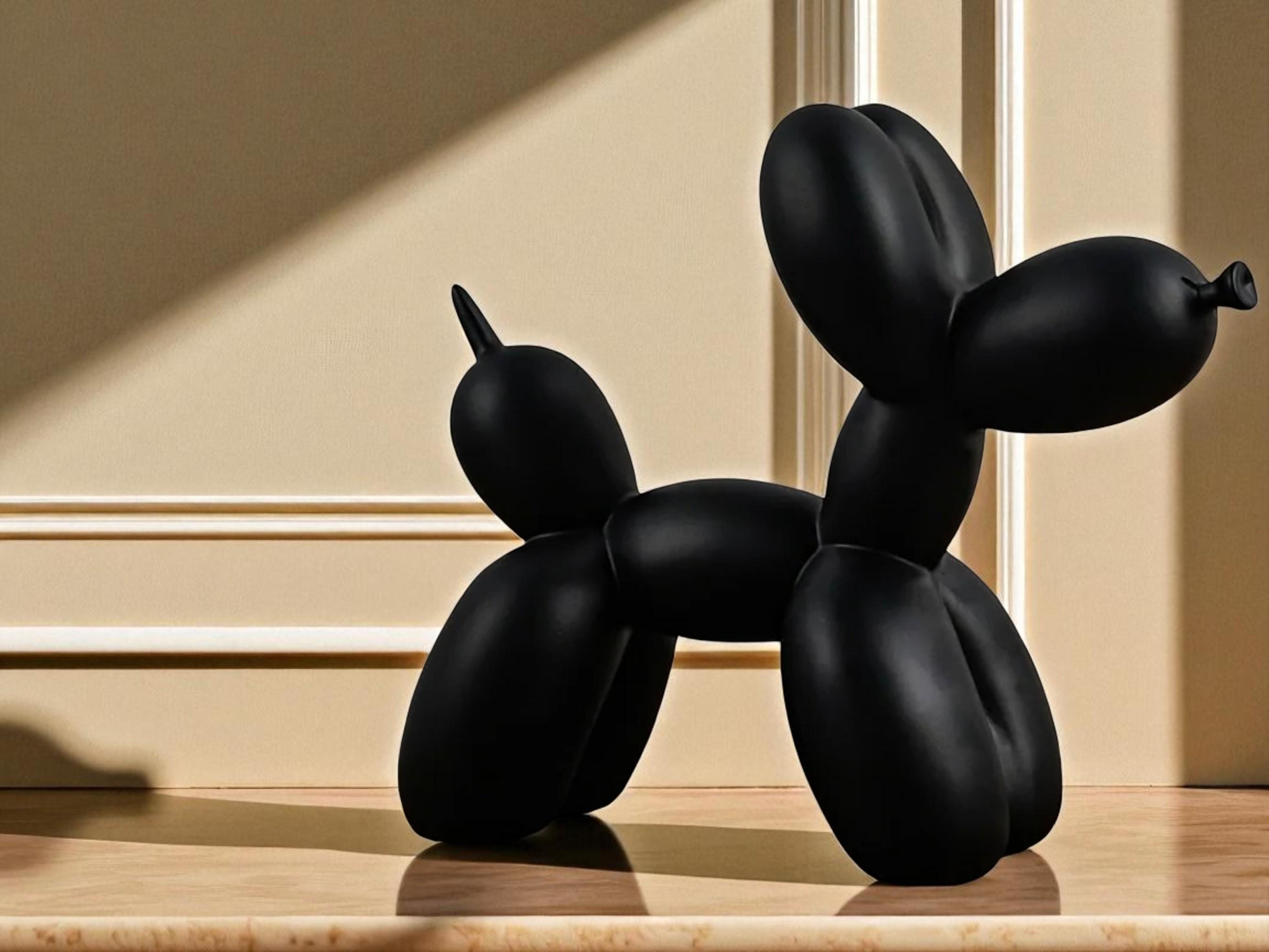 Balloon Dog Figurine Resin Statue, Contemporary Art Decor, Fun Sculpture for Living Room